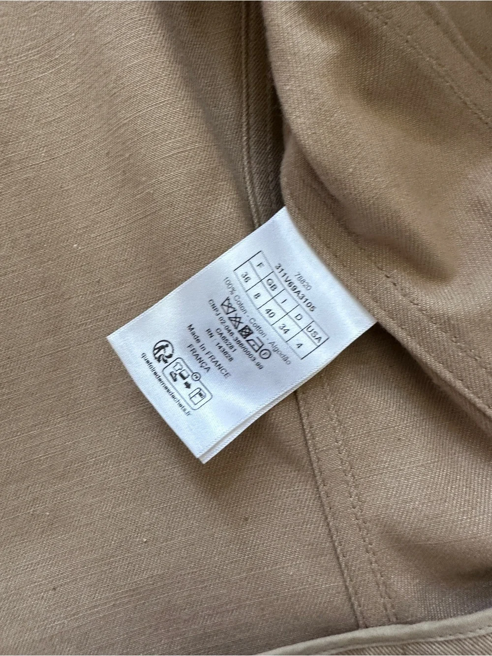 Christian Dior Bar Blazer — Beige Canvas, Bee Emblem